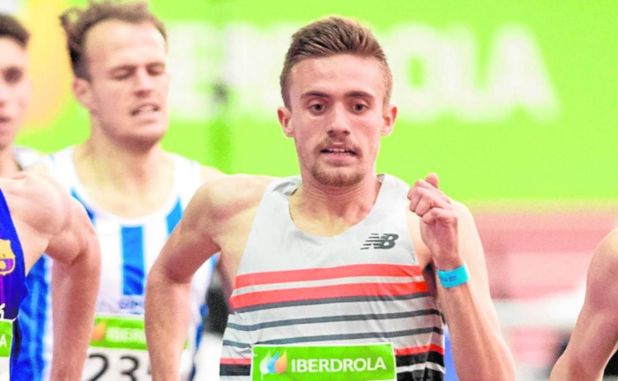 Javier Mirón, en una carrera de este año. 