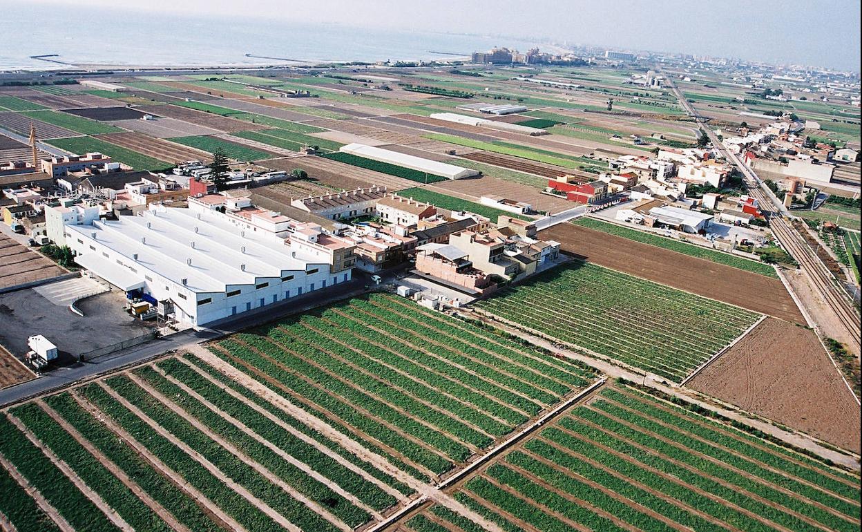 Los terrenos de cultivo en Foios. 