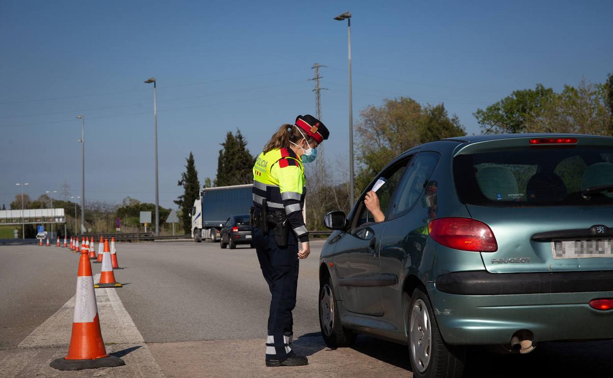 Control policial a conductores. 