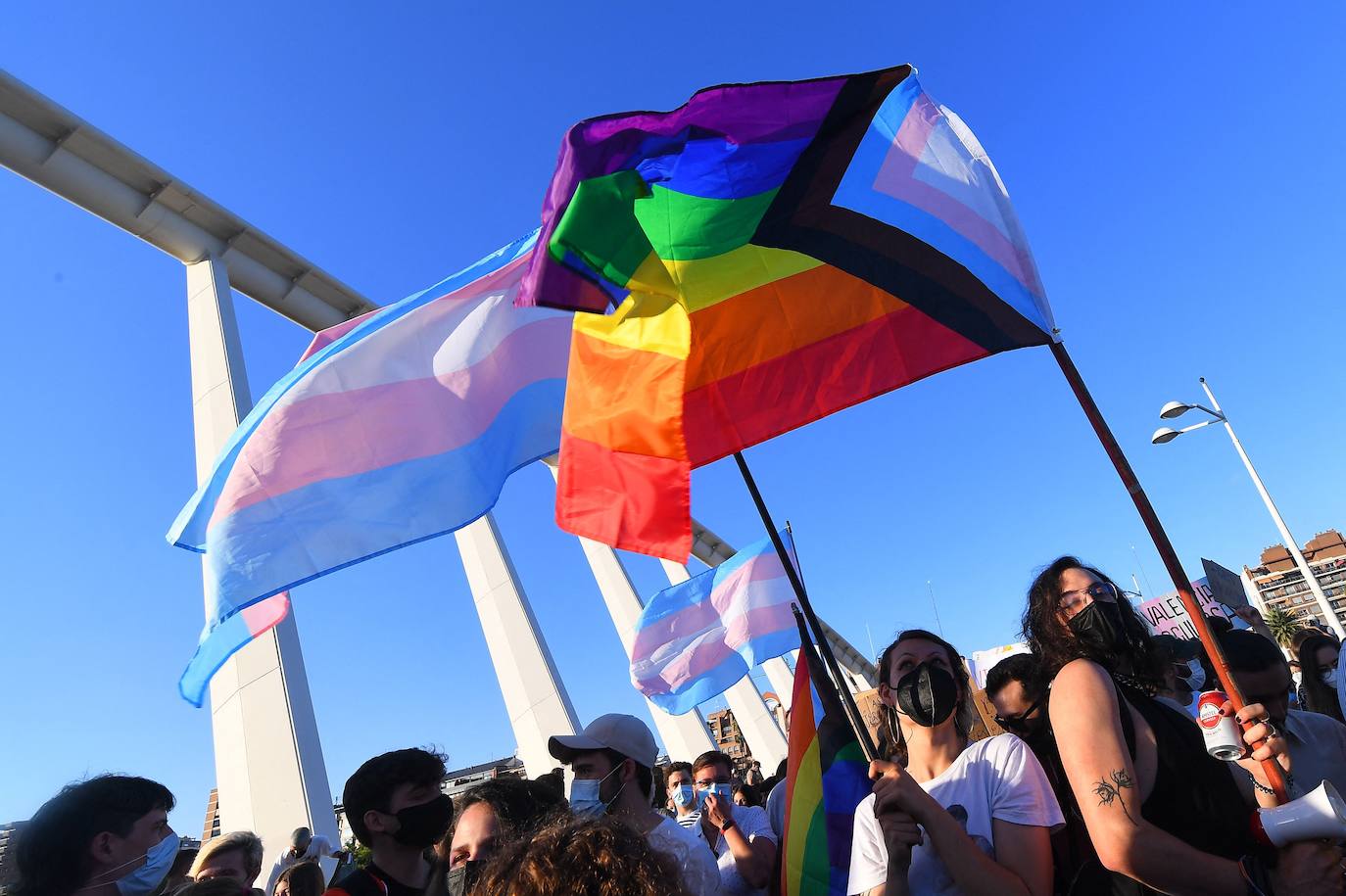 Marcha del Día de Orgullo 2021 en Valencia. 