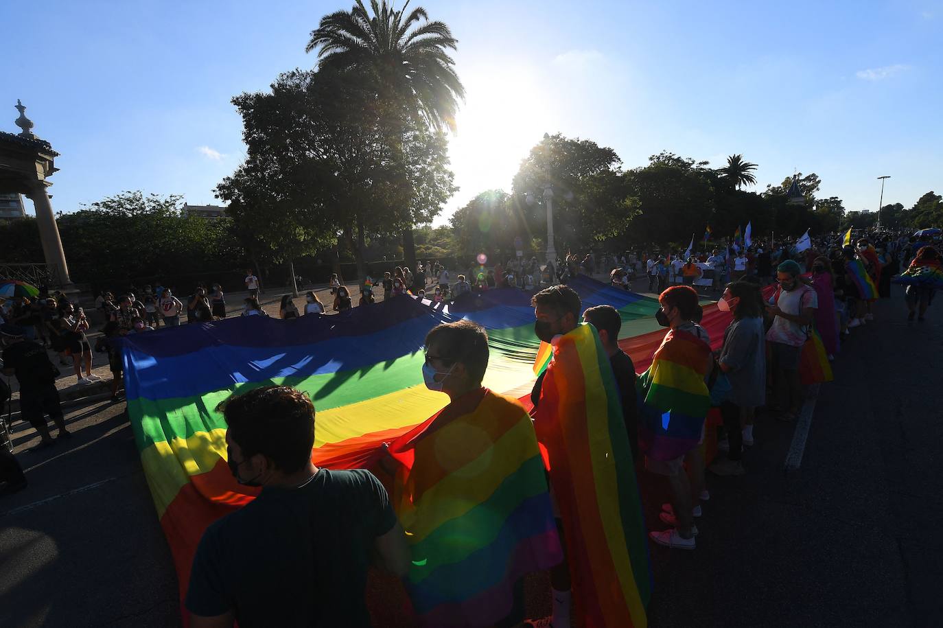 Marcha del Día de Orgullo 2021 en Valencia. 