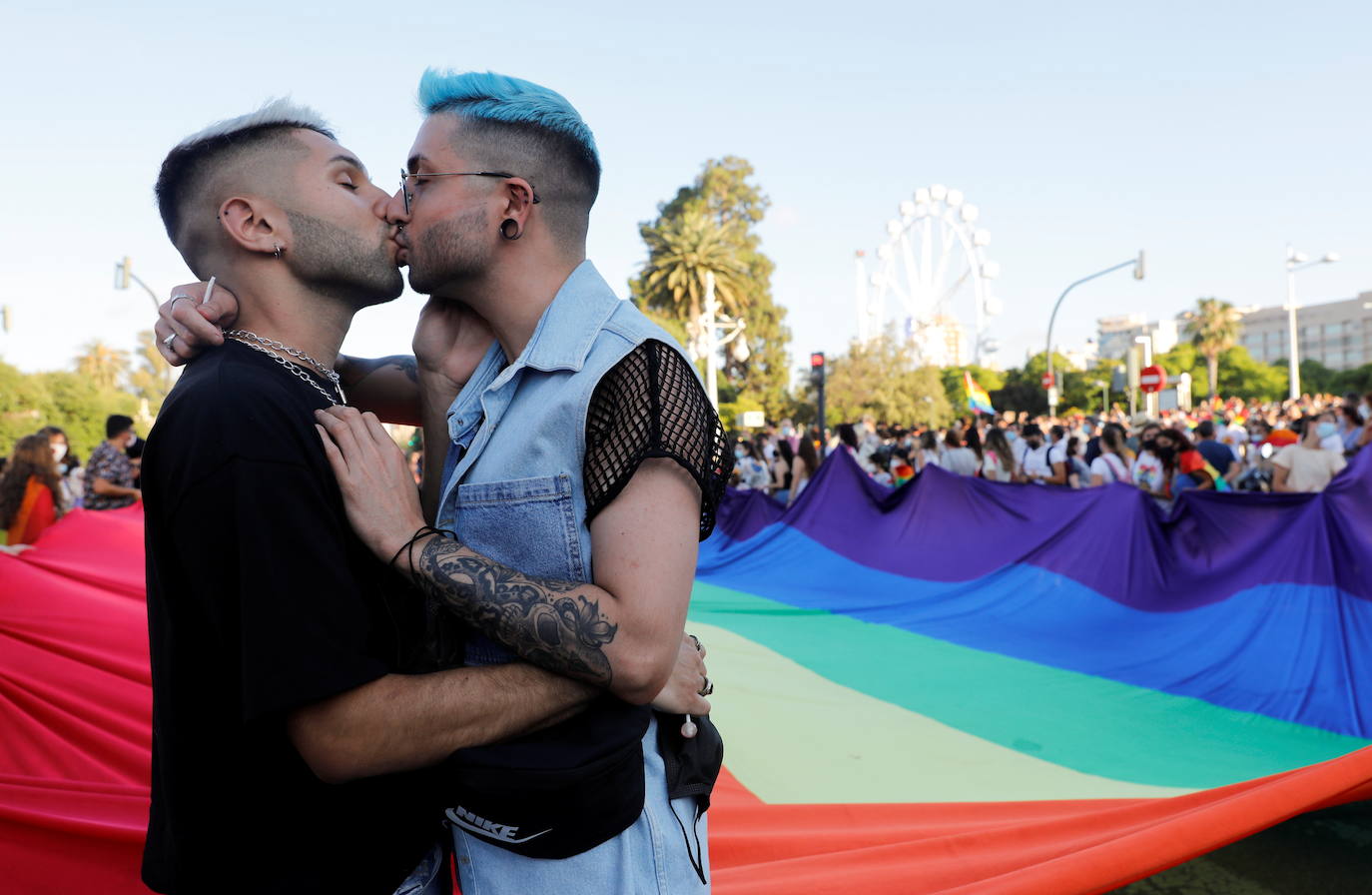 Marcha del Día de Orgullo 2021 en Valencia. 