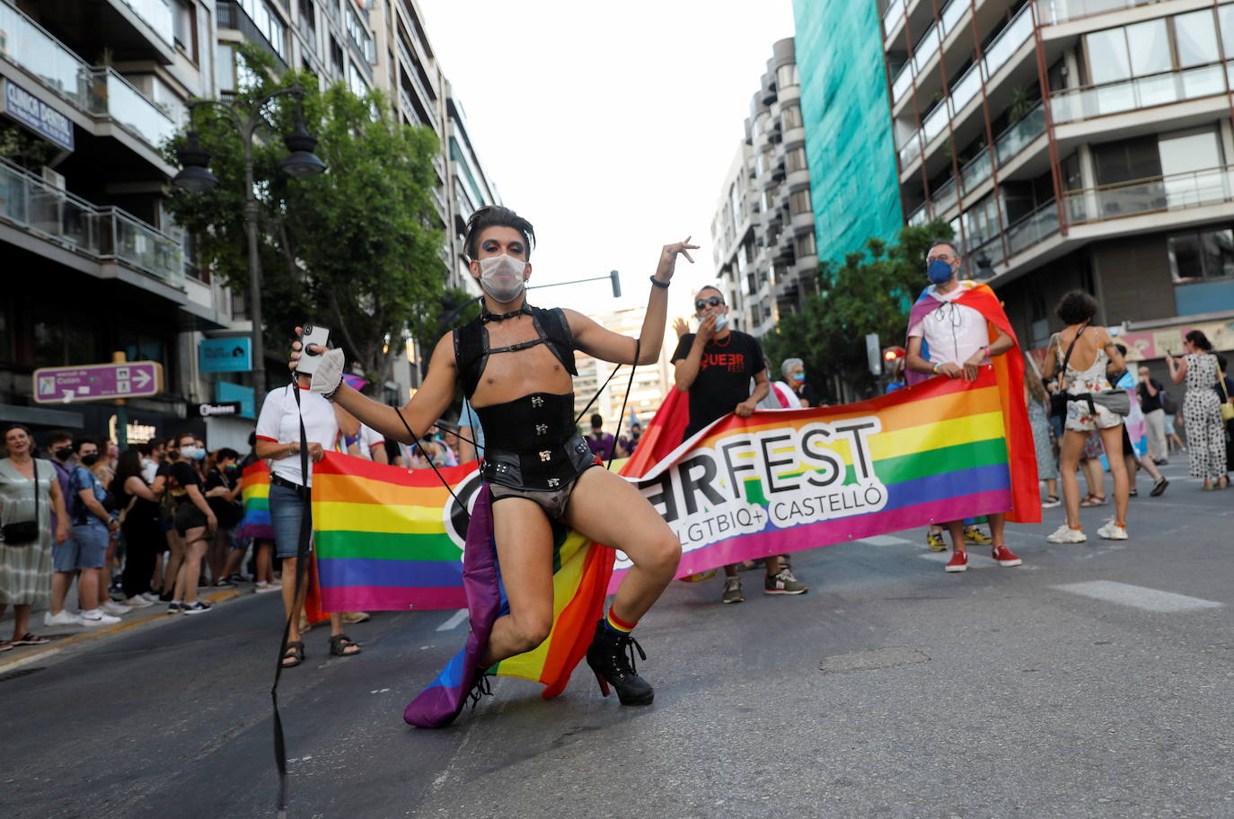 Marcha del Día de Orgullo 2021 en Valencia. 