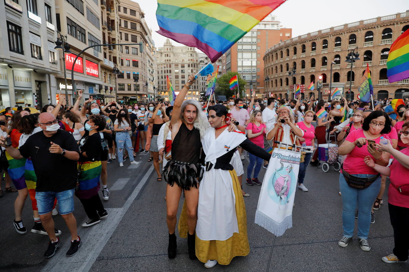 Marcha del Día de Orgullo 2021 en Valencia. 