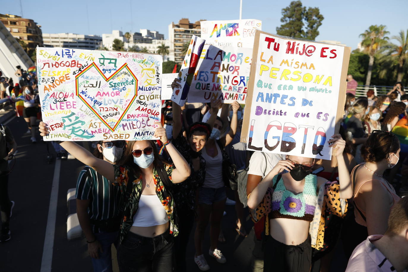 Marcha del Día de Orgullo 2021 en Valencia. 