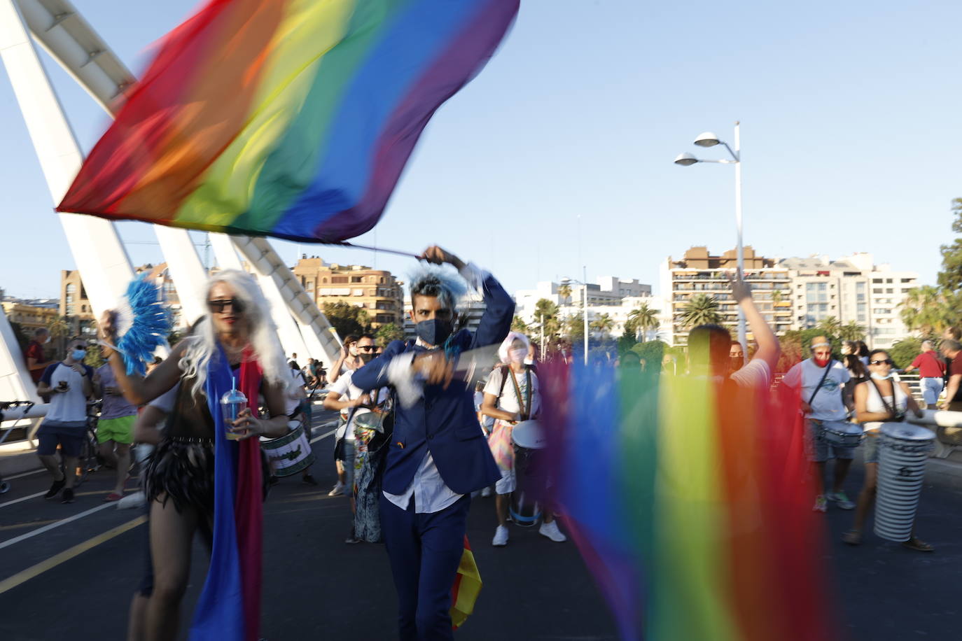 Marcha del Día de Orgullo 2021 en Valencia. 