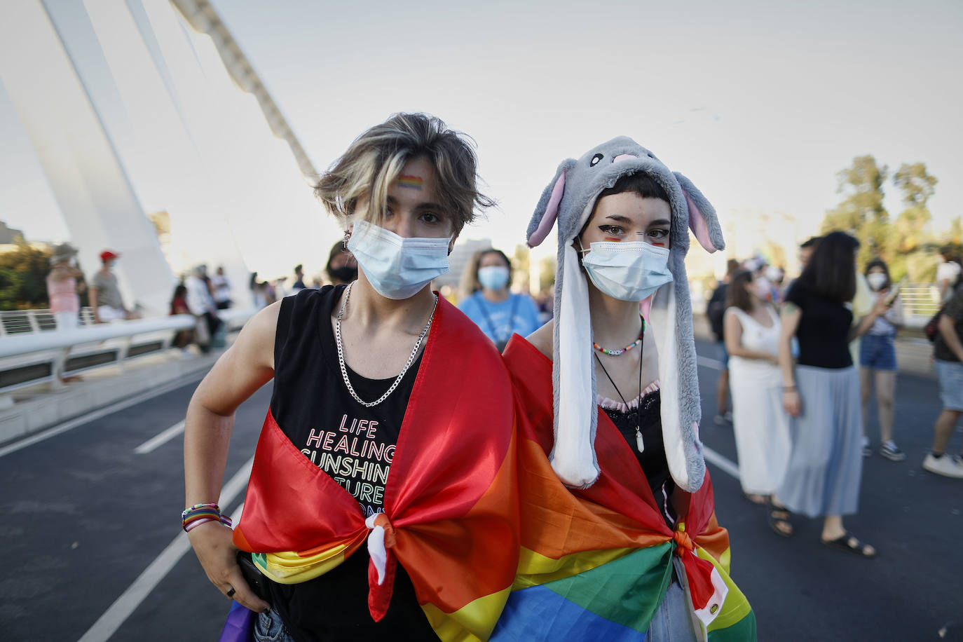 Marcha del Día de Orgullo 2021 en Valencia. 