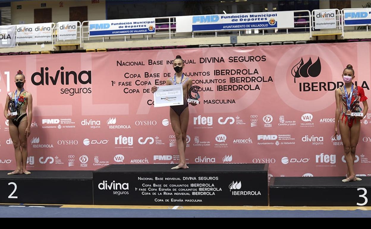 Podio del Nacional Base Individual del Campeonato Nacional disputado en Valladolid