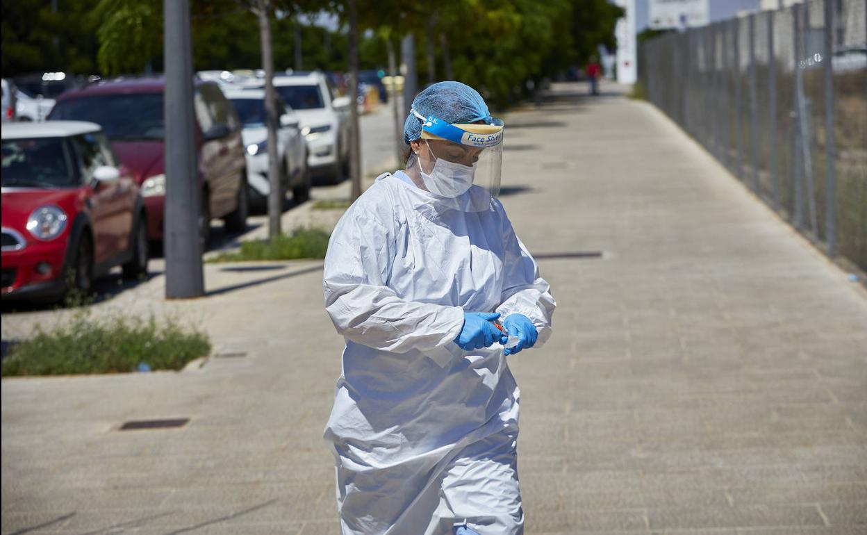 Una sanitaria, en Valencia 