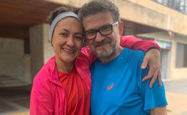 Maria Llopis y Carles Alberola, comparten pasión por la carrera a pie. 