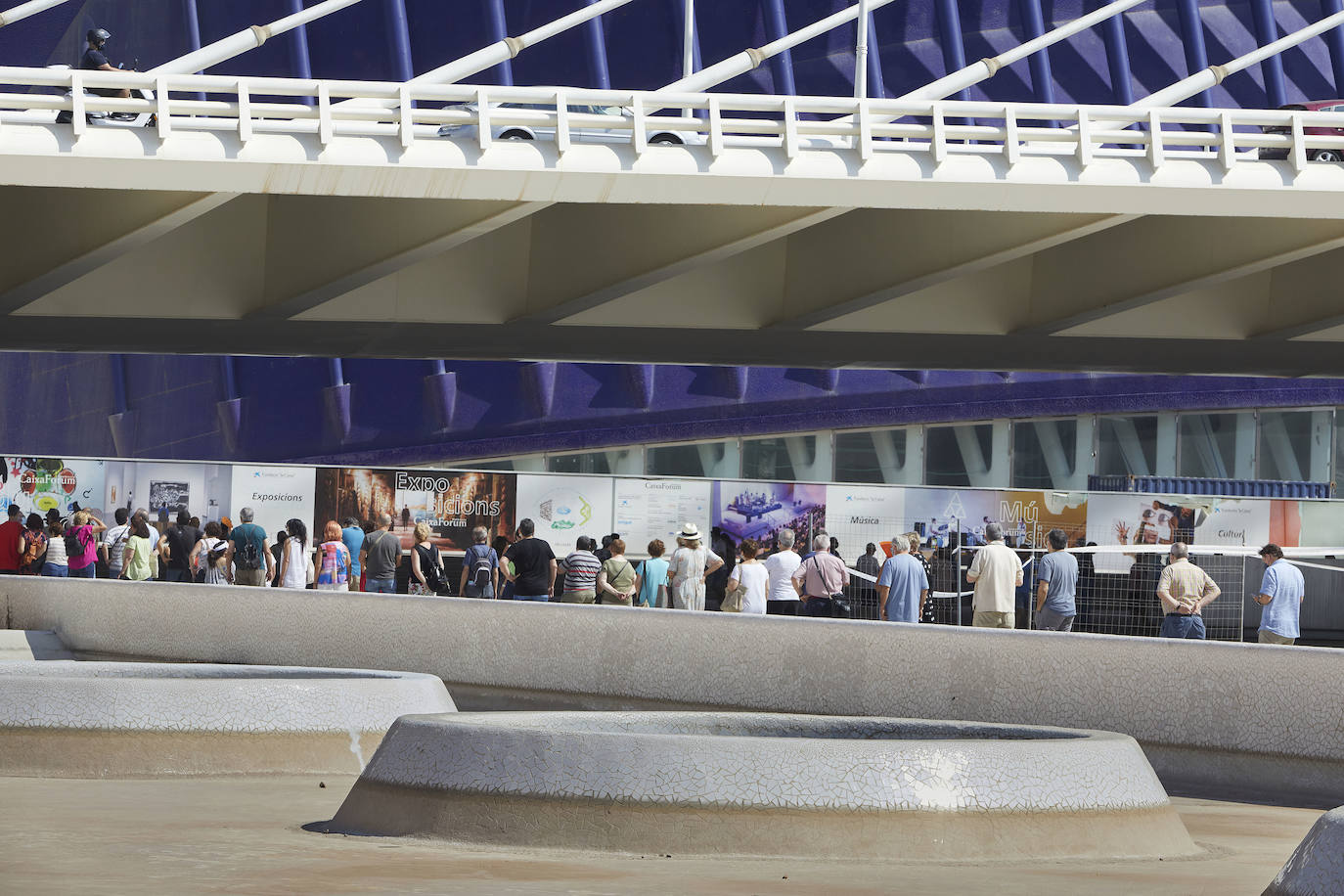 Colas para vacunarse en Valencia este sábado 3 de julio. 