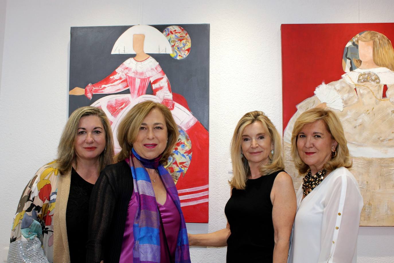 Sara Joudí, Maribel Muñoz, la artista Ana Ibáñez y Teresa Nuez.