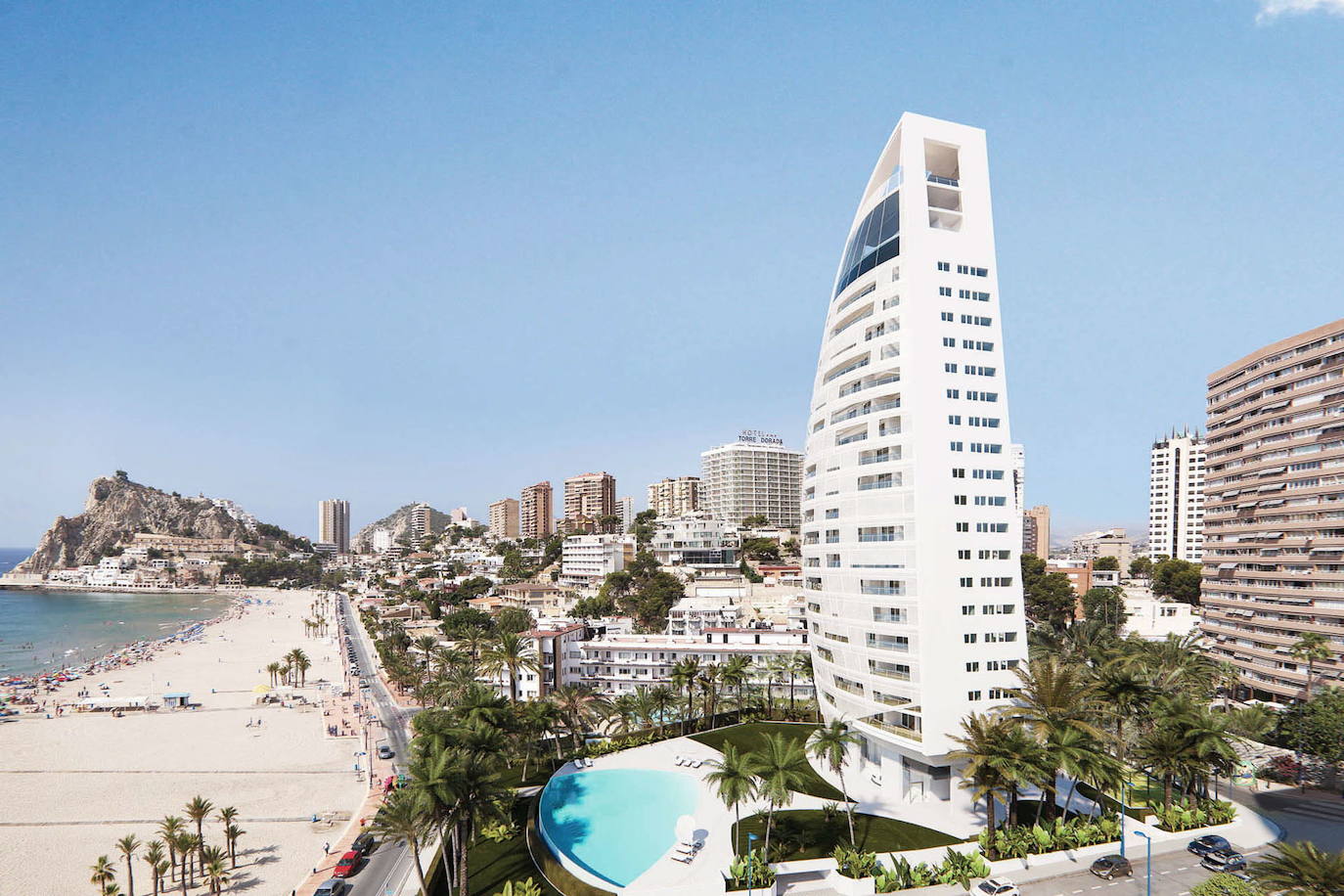 Delfín Tower, Benidorm. Edificio de 95m de altura.