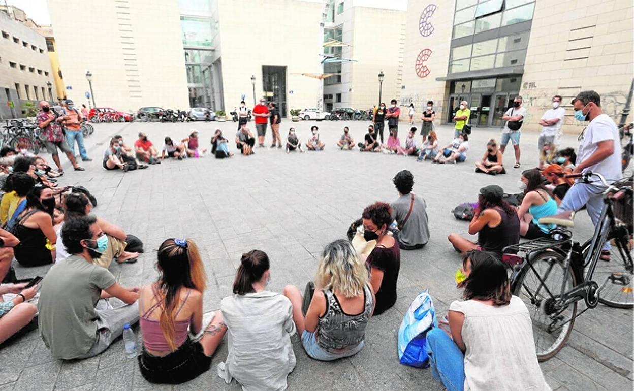 Integrantes de la Asamblea Viriato el pasado jueves. 