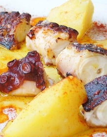 Imagen secundaria 2 - Paella de pulpo y alcachofas, tellinas y pulpo a la gallega.