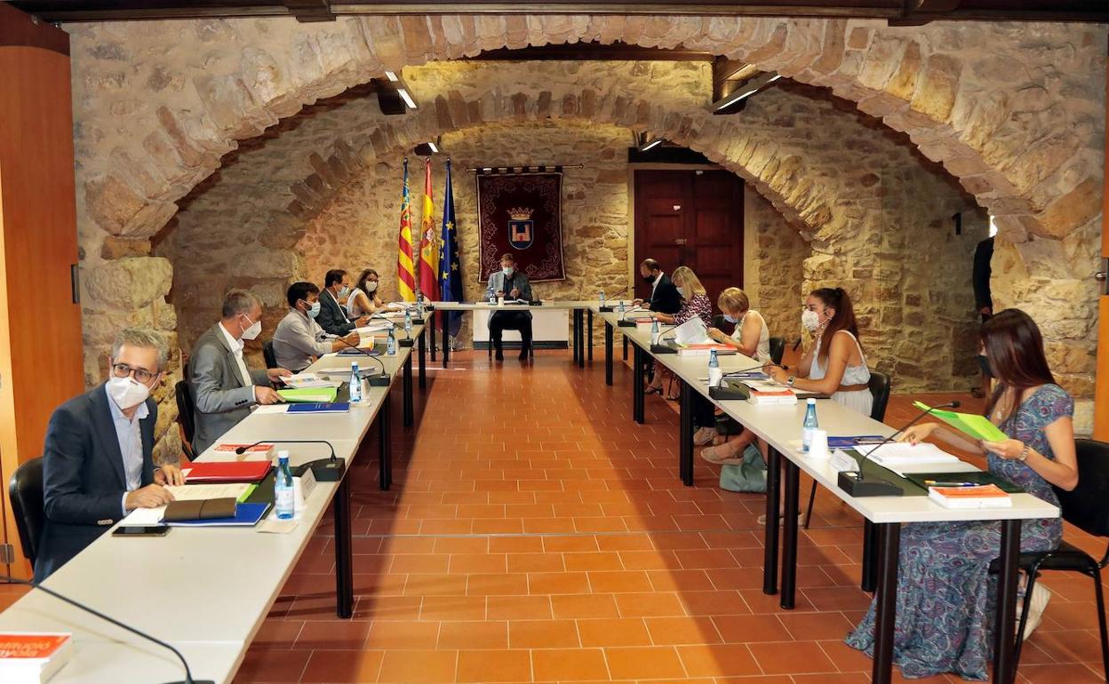 Reunión del pleno del Consell, ayer en el seminario de Albocàsser 