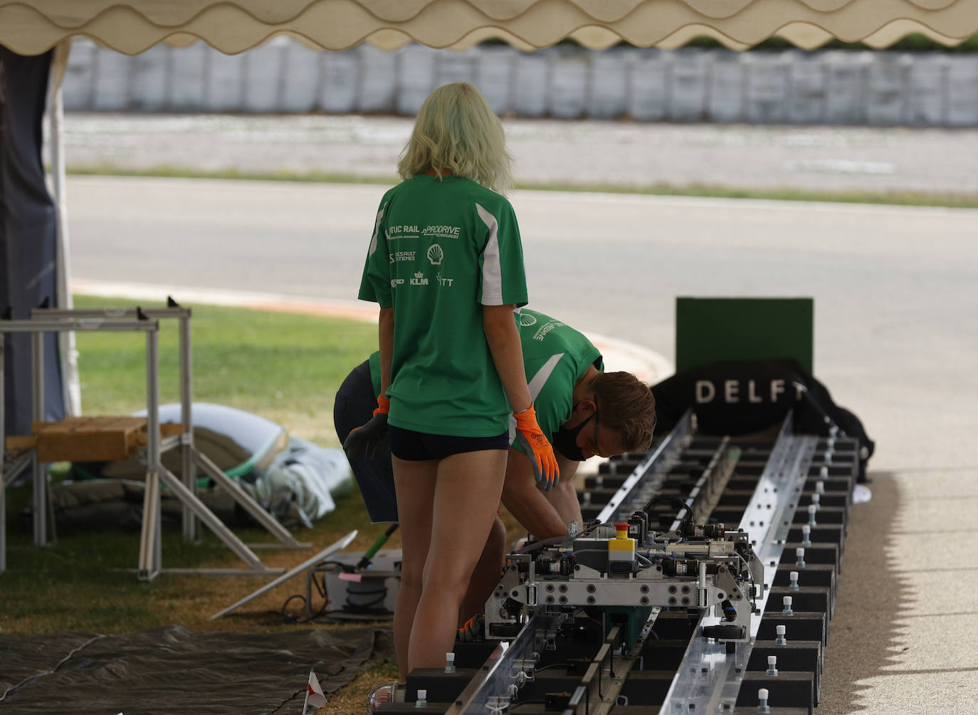 Un modelo del Hyperloop en Valencia. 