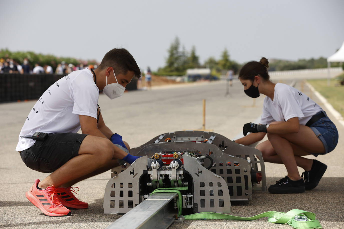 Un modelo del Hyperloop en Valencia. 