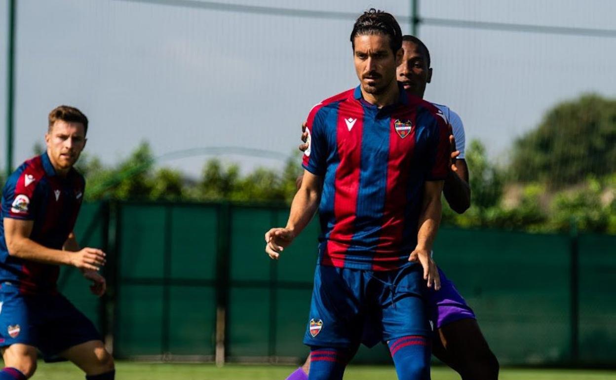 José Campaña, durante el amistoso de ayer. levante ud