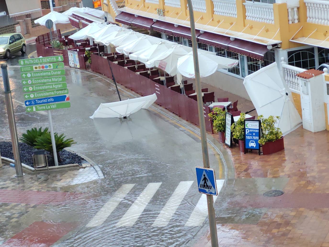 Lluvia en Tavernes de la Valldigna. 