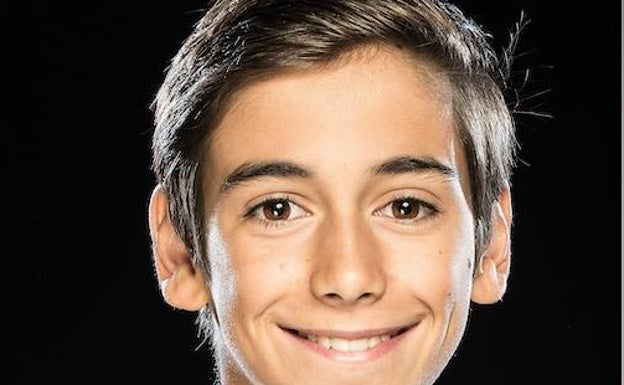 Óscar Pérez, de niño, cuando interpretó a 'Billy Elliot'. 