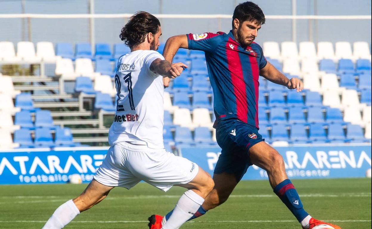 Gonzalo Melero durante el partido ante el Atromitos