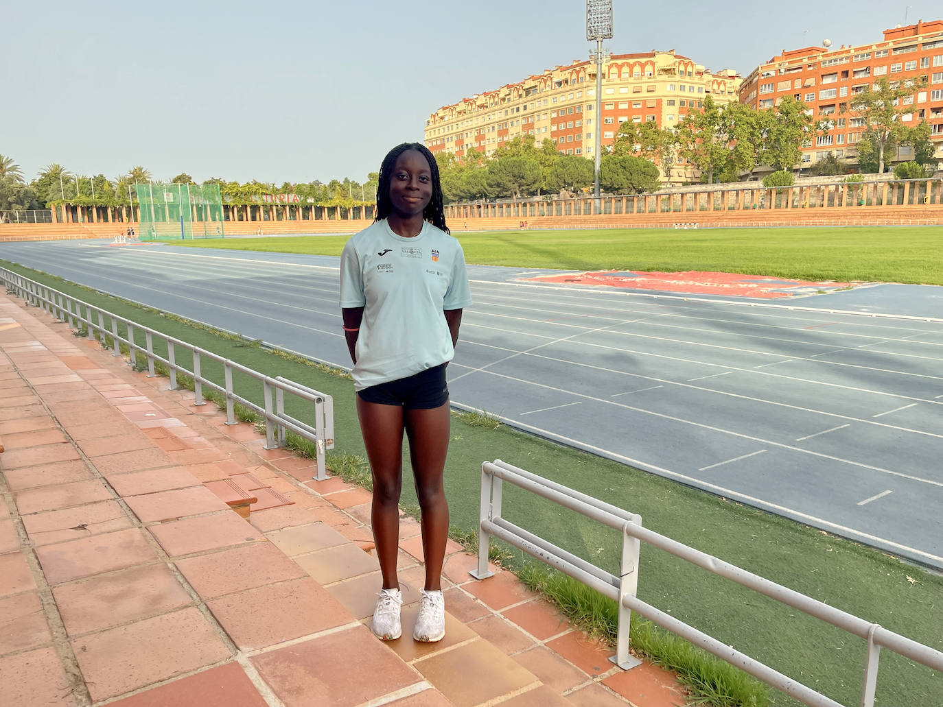 Evelyn Yankey tras un entrenamiento