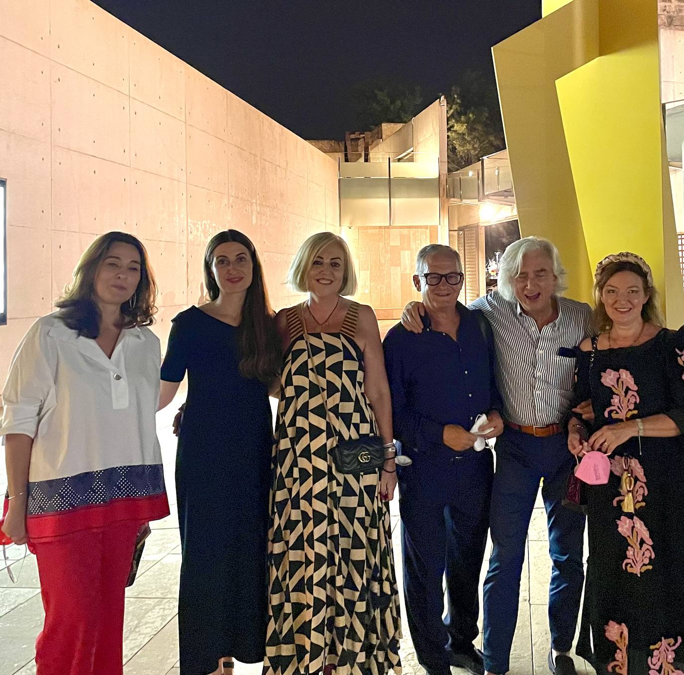 María Baró, Inma Prieto, Julia Pérez Broseta, Francisco Escudero, José María Lafuente e Inma Monedero en el Museo de Arte Contemporáneo de Palma de Mallorca.