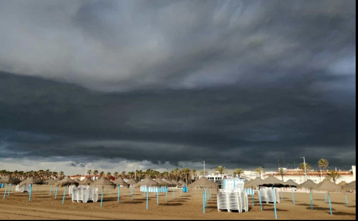 Nubes en Valencia.