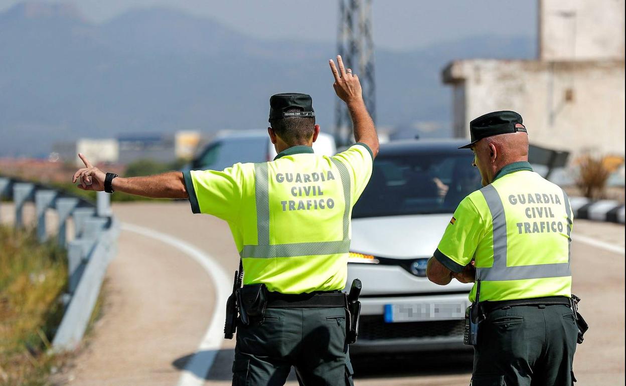 Un control de la Guardia Civil. 