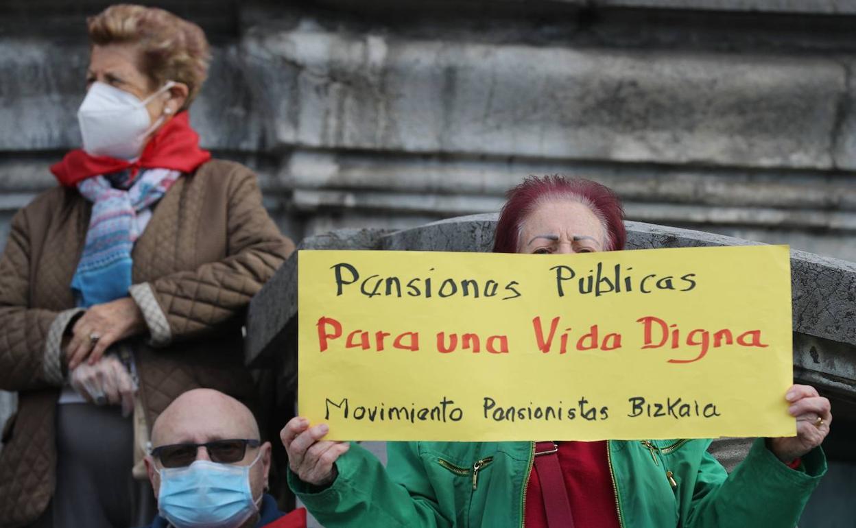 Manifestación a favor de las pensiones dignas. 