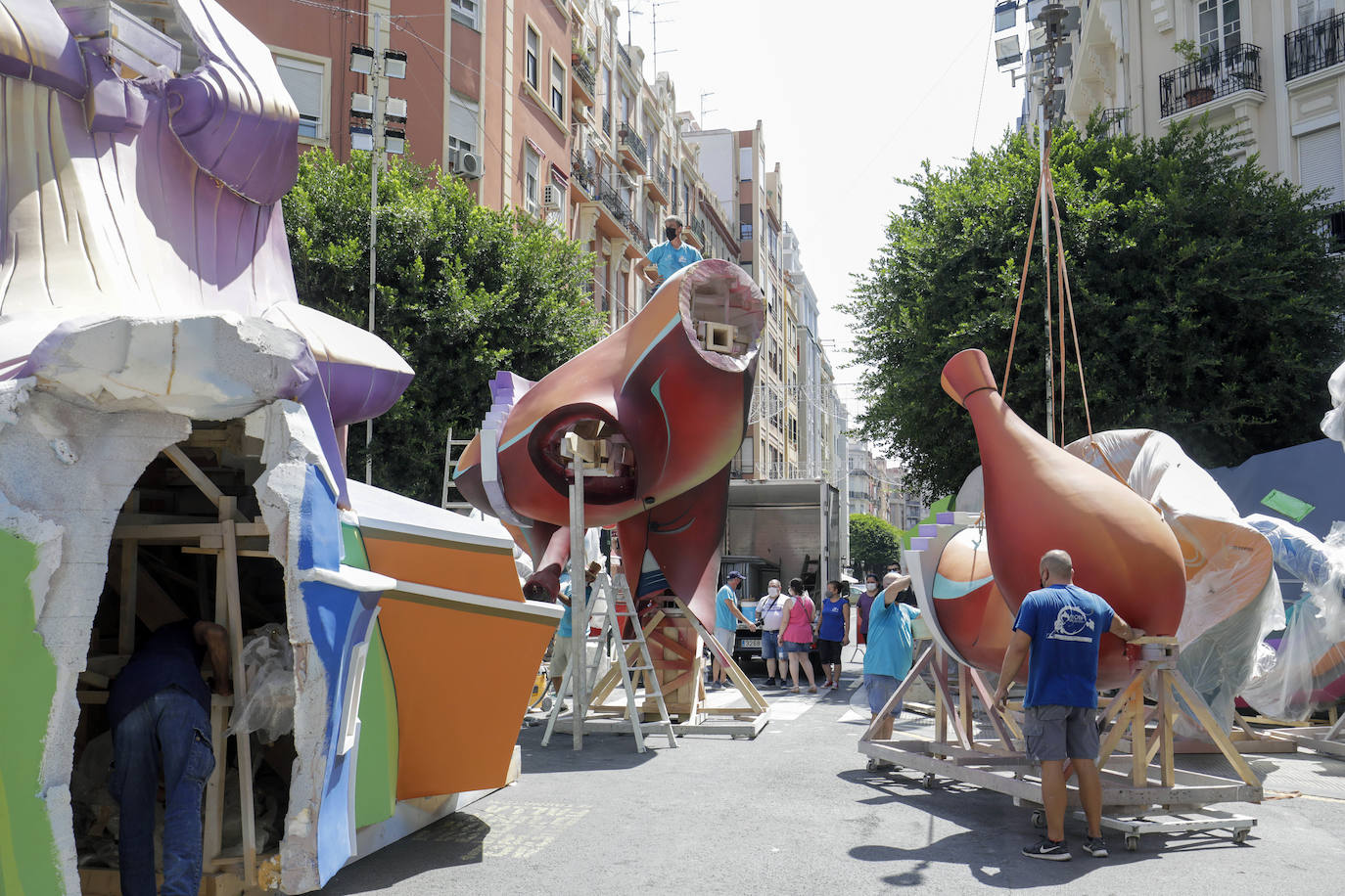 Los ninots ya están en la calle. 