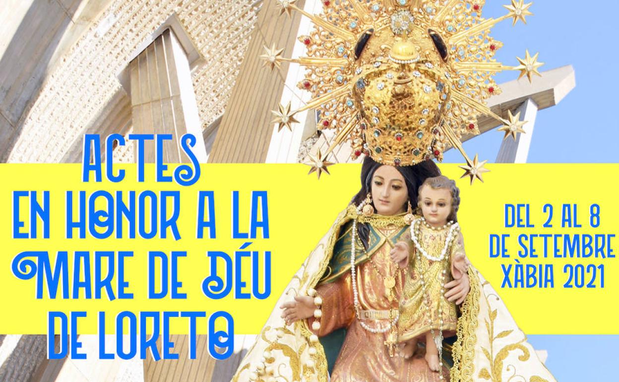 El cartel de las fiesta de la Mare de Déu de Loreto de Xàbia. 