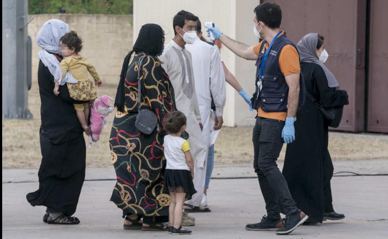 Refugiados afganos en Torrejón de Ardoz.