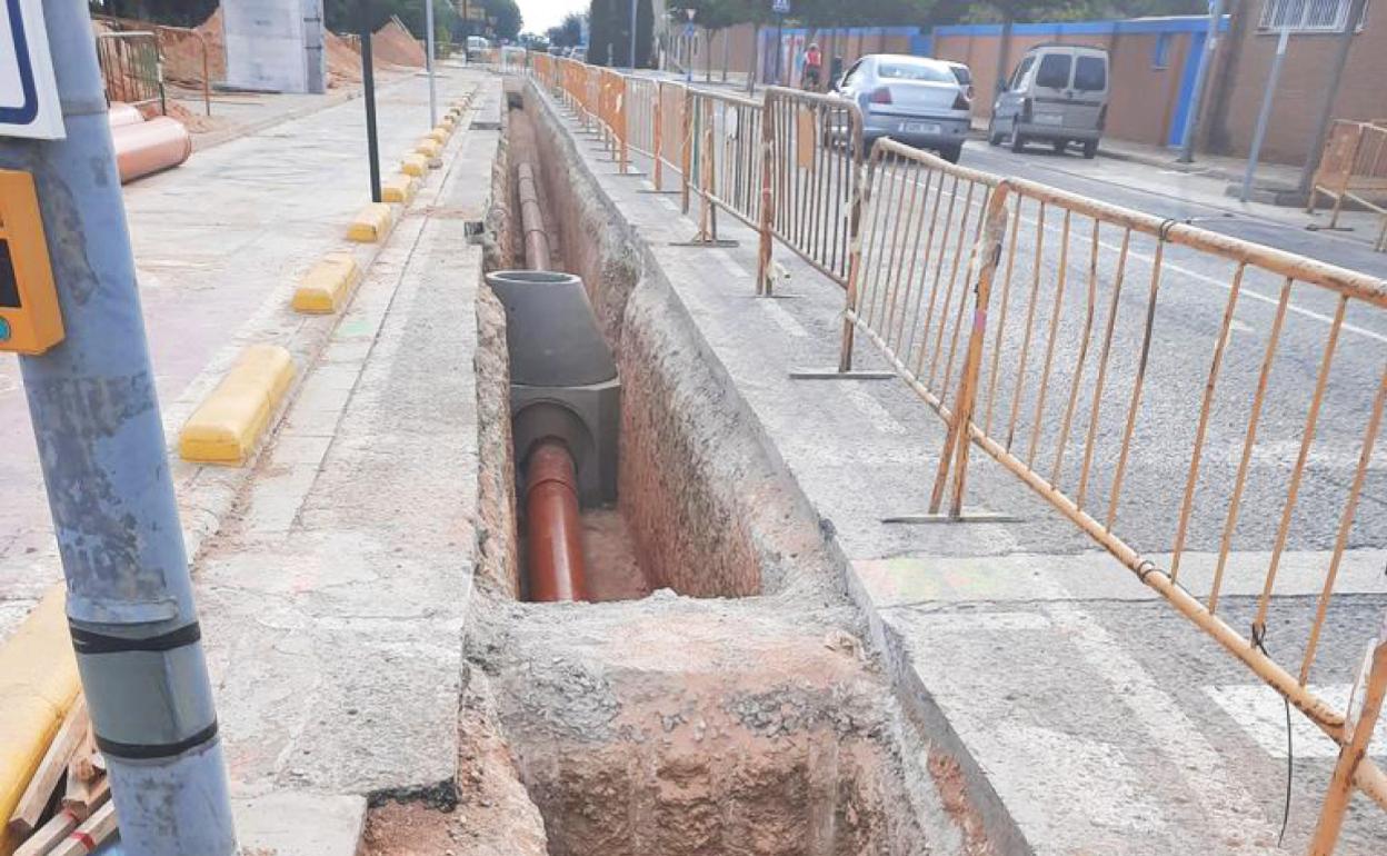 Obras en el colector de Almussafes. 