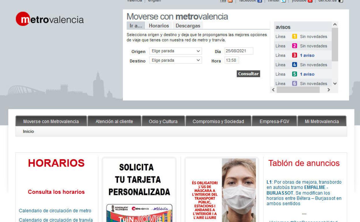 Bonos de Metrovalencia | Las tarjetas de Metrovalencia se podrán comprar por Internet: cómo solicitar la tarjeta personalizada 'online'
