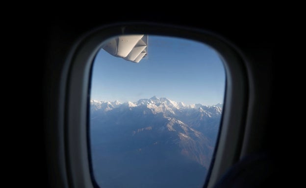 Vistas al Everest desde el monte Kathmandu. 