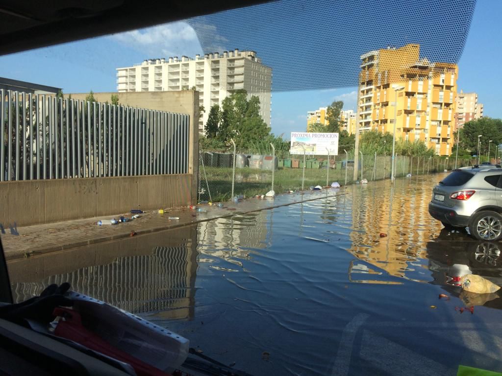 Los efectos de las lluvias en Canet.