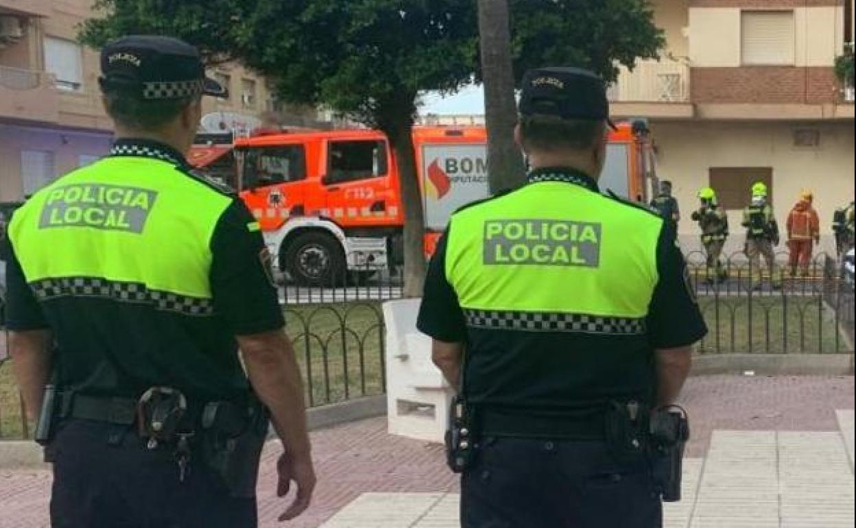 Agentes de la Policía Local de Sueca. 