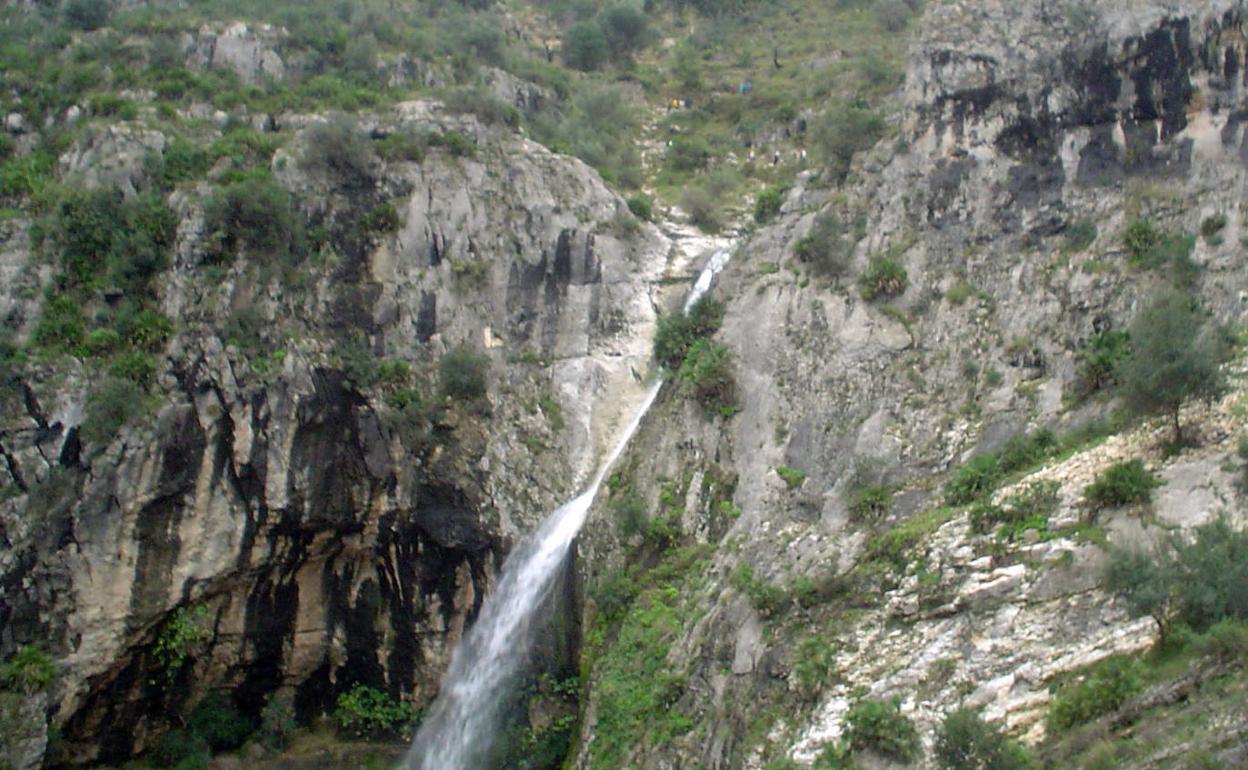 'Cua de Cavall' que se forma en el Barranc de l'Infern.