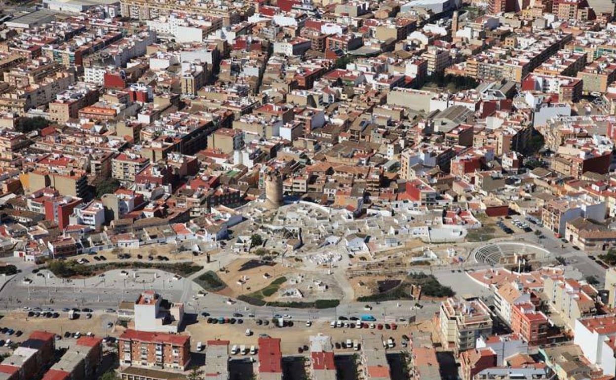 Una vista aérea del municipio. 