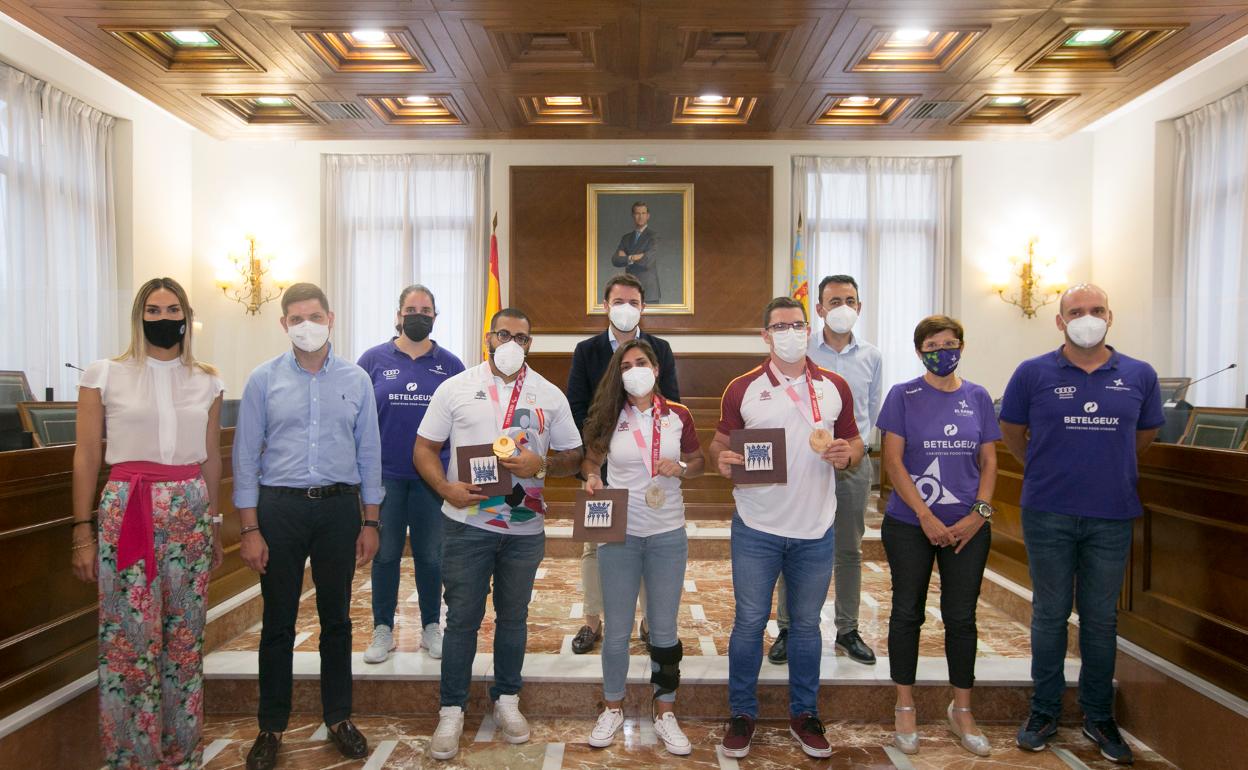 Recepción de los deportistas. 