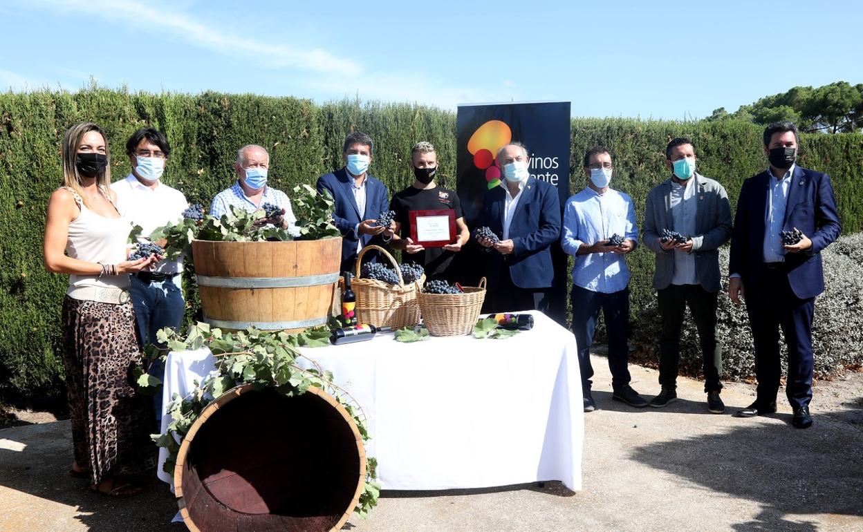 Carlos Mazón, presidente de la Diputación, durante el acto de la 'Vendimia Abierta 2021' en Villena. 