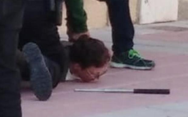 Momento de la detención de Noelia de Mingo.