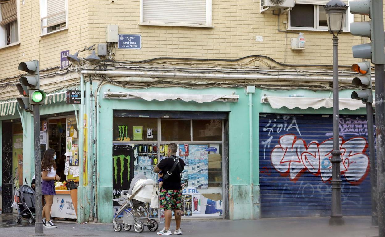 Zona más conflictiva del barrio de Orriols.