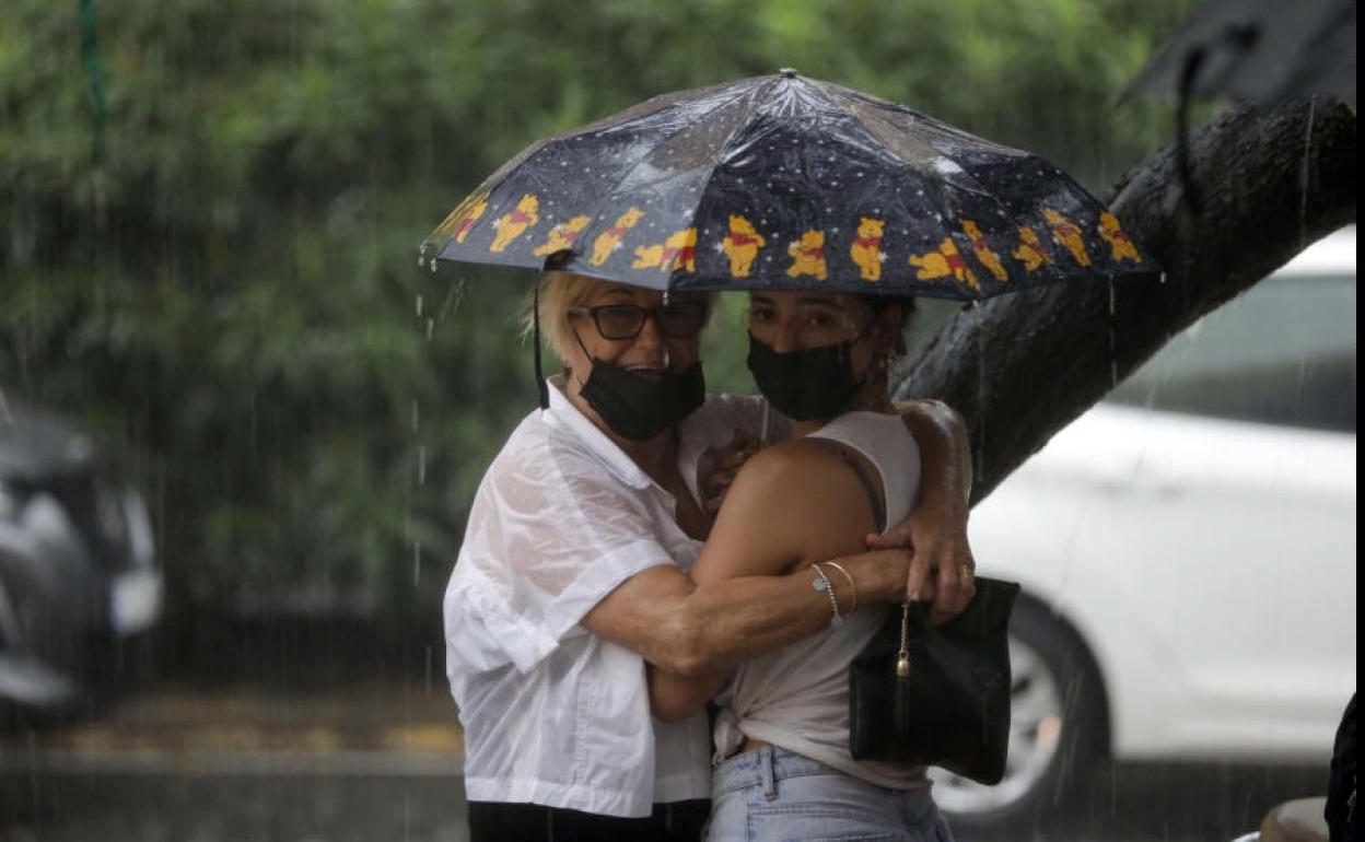 Lluvia en Valencia.