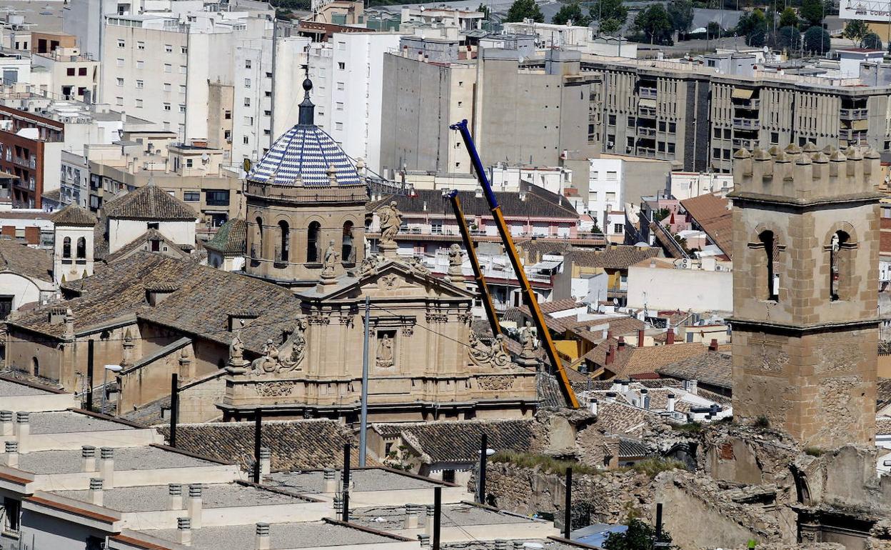 Aspecto de las ruinas de Lorca tras el terremoto. 