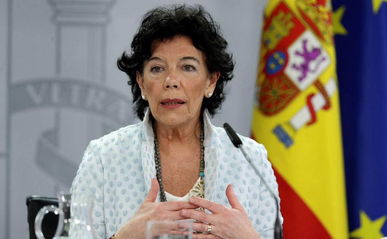 La exministra de Educación Isabel Celaá. 