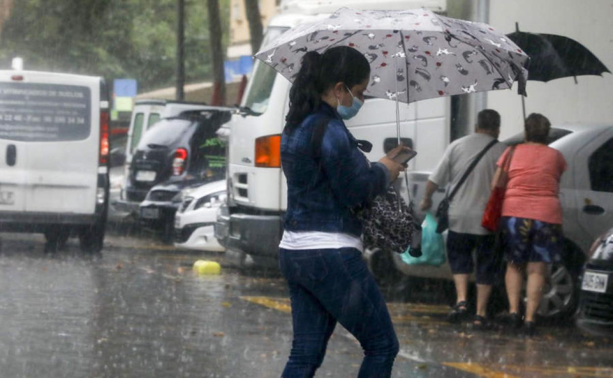 Lluvia en Valencia.