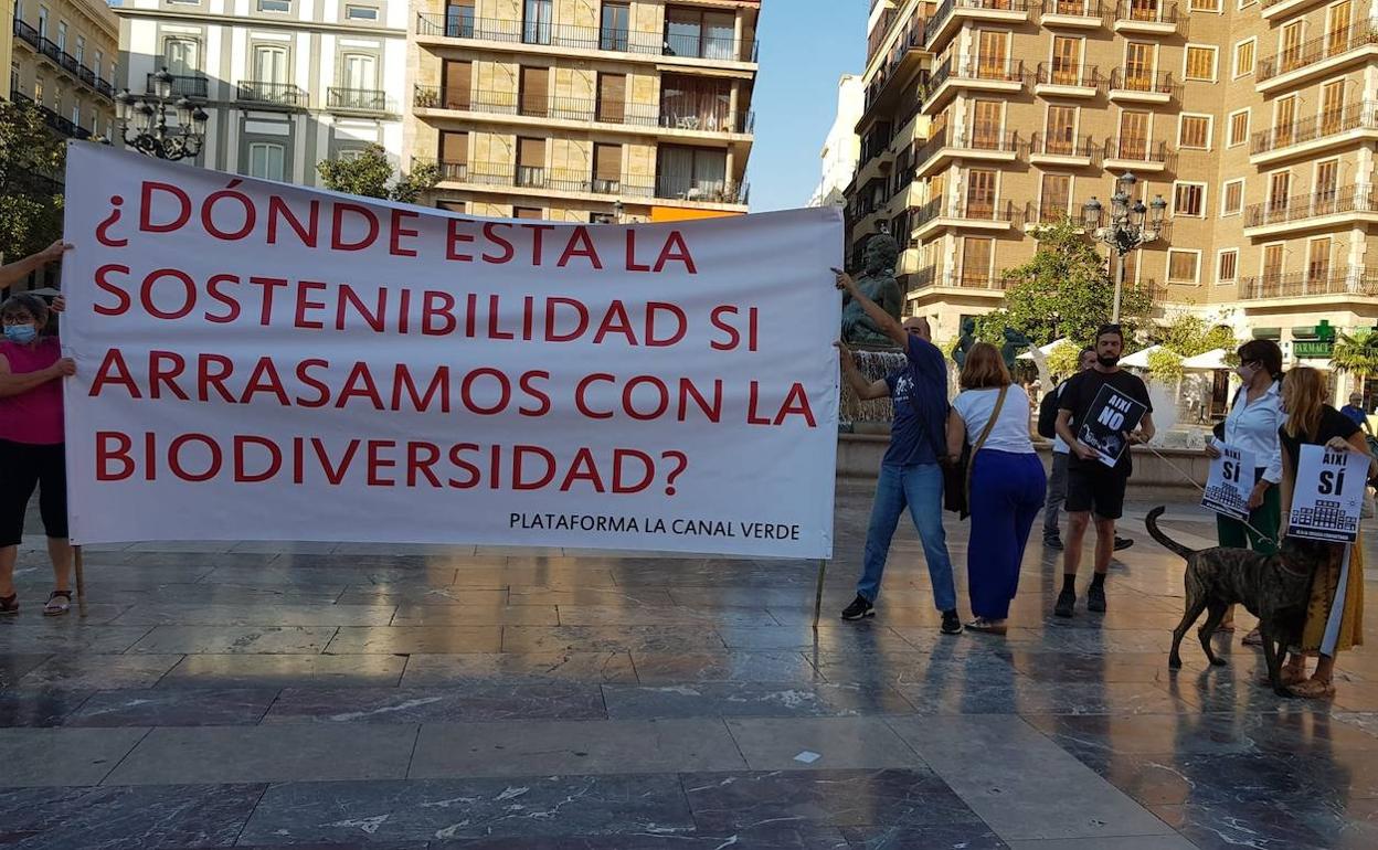 Protesta en Valencia.